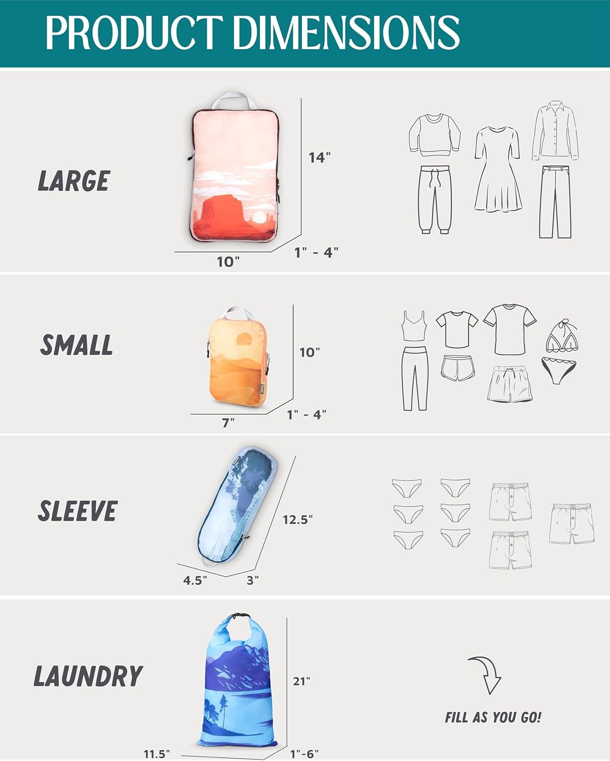 Compression Packing Cubes for Travel- Packing Cubes and Travel Organizers